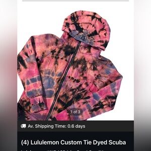 Custom Lululemon Scuba Full-Zip Hoodie tie die